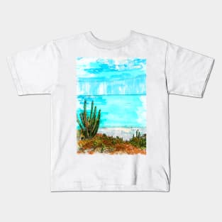 Cactus By The Seaside Kids T-Shirt